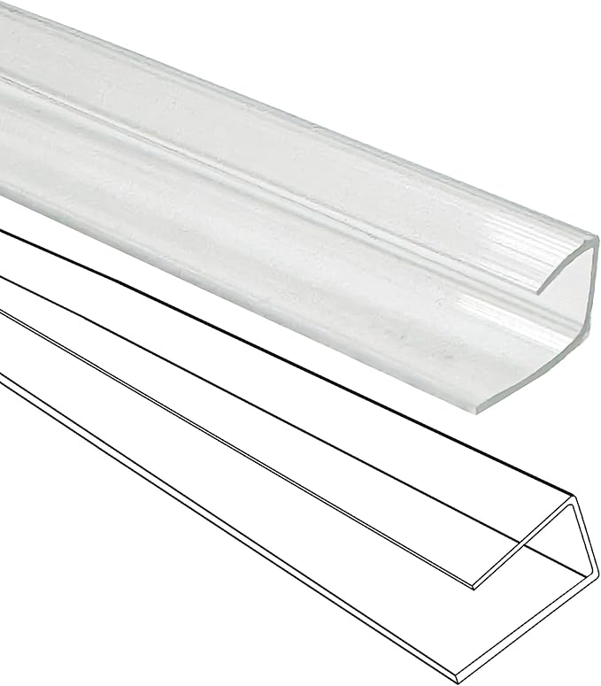 10 PCS Polycarbonate Greenhouse U Connector Profile 4ft Length Fits 0.16’’ & 0.24’’ Twin-Wall Polycarbonate Panels Duty Dust Rain & Moisture Protection Durabler (U-Clip 4' × 0.71’’ × 0.24’’)