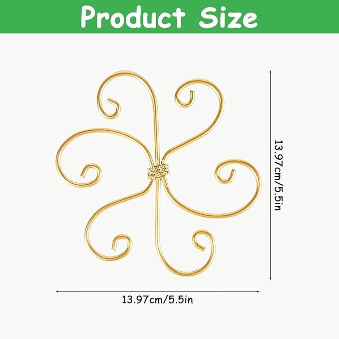 5 Pcs Plant Stem Support, Iron Monstera Plant Support, Durable Hook Stem Supports for Healthy Growth, Bamboo Clamp Set for Leaf Stabilization and Support, Ideal Present for Plant Lovers (5.5IN*5.5IN)