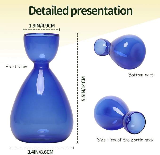 Avocado Vase Avocado Seed Starter Vases Trees Live Plants Growing kit Glass 2pc