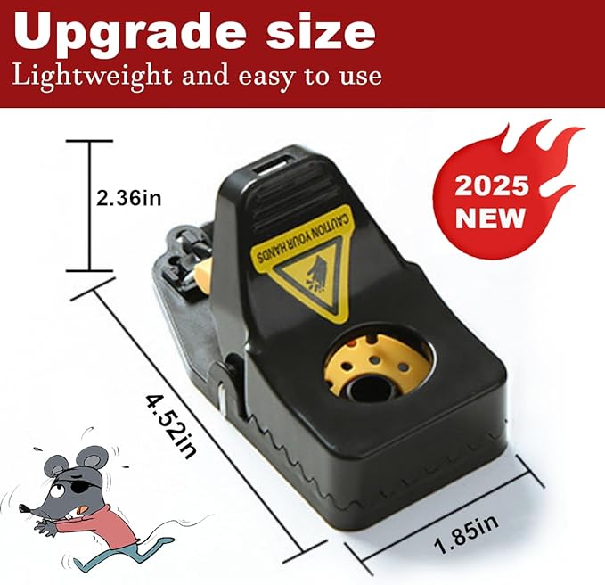 6 Pack Mouse Traps, Small Mice Trap Indoor Quick Effective Mousetrap Catcher, for Family Pet,Kitchen, Garage, and Office Use
