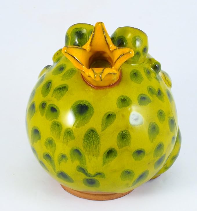 Ceramic Garden Decor - Frog Lawn Stake - Outdoor Statue - Perfect, Unique Gifts for Gardeners Woman, Men, Yard Gifts - Handmade, Frostproof