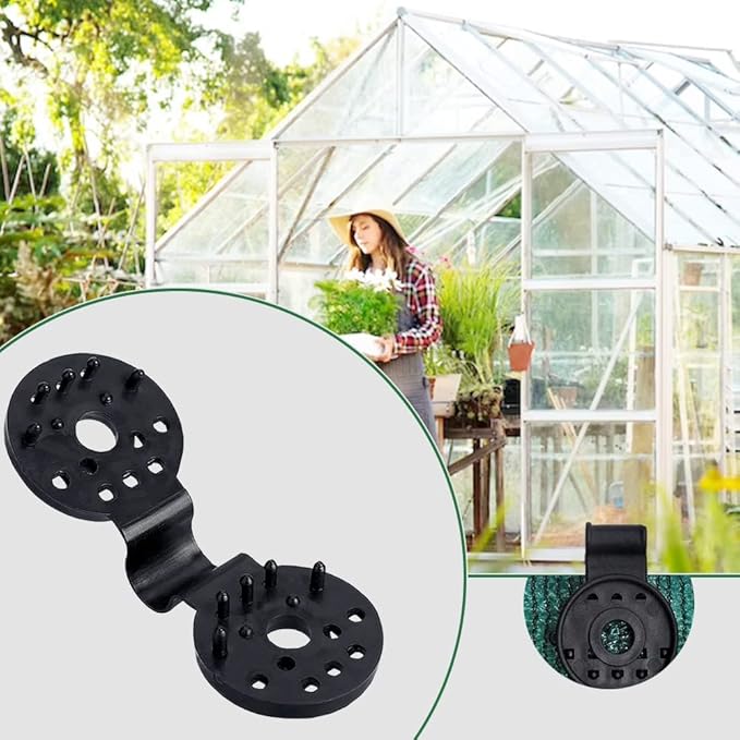 100 Pcs Shade Cloth Heavy Duty Lock Grip, New Shade Cloth Plastic Clips Greenhouse Shade Cloth Fix Clamp, Windproof Awning Clamp Grip Tarp Clips (100 Pcs)