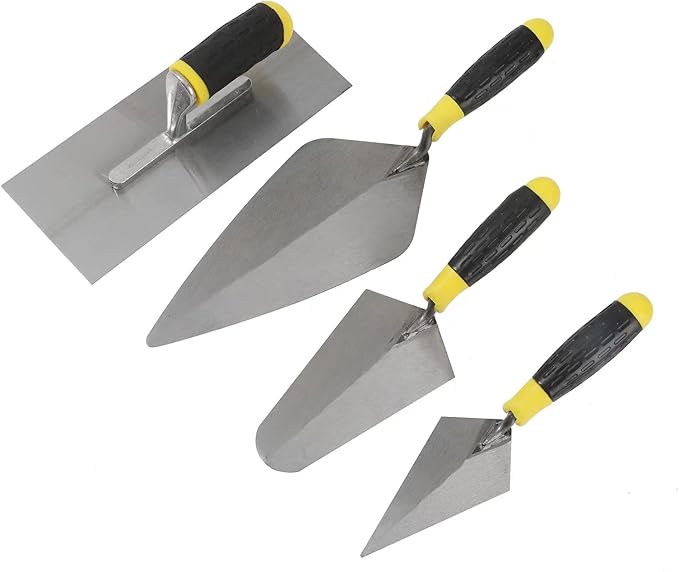 8-Piece Masonry Hand Tool Set Includes Finishing Trowel, Gauging Trowel, Pointing Trowel,etc…
