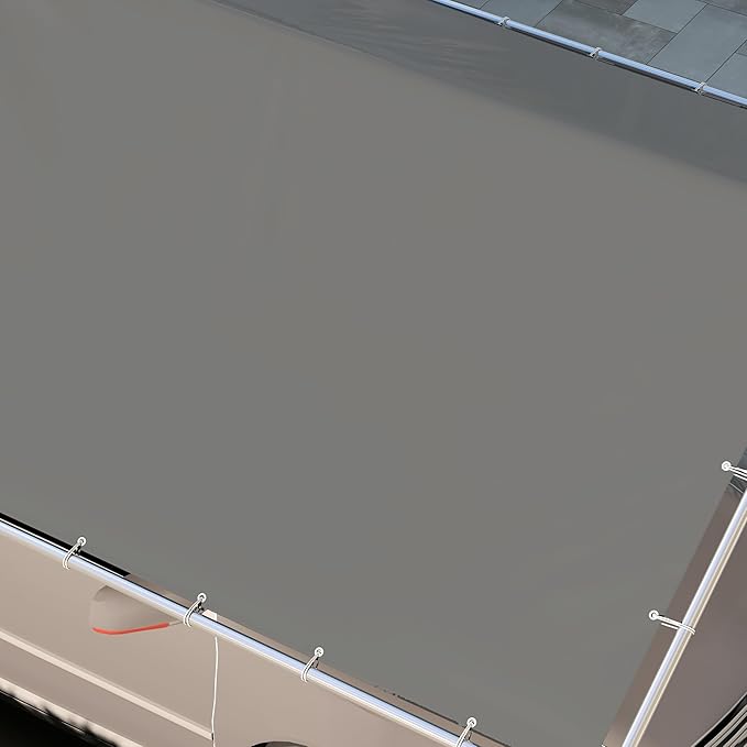 Outsunny 10' x 20' Carport Replacement Top Canopy Cover, UV Resistant and Water Resistant Car Port Portable Garage Tent Cover with Ball Bungee Cords, Dark Gray, Only Cover