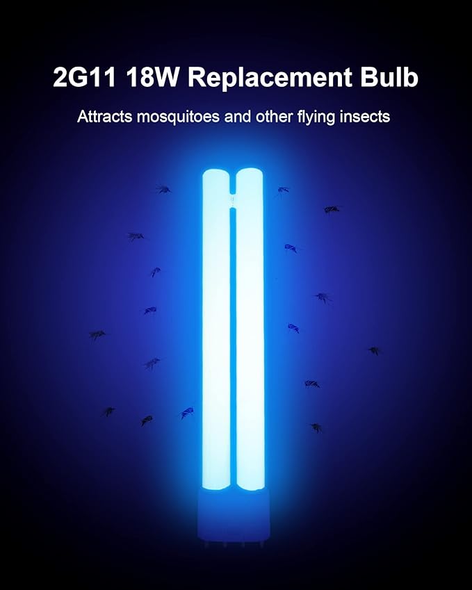 Dichroma 18W H-Shaped Bug Zapper Replacement Bulbs Compatible with 18W Indoor Outdoor Mosquito Lamps for Home with 4 Pin Base