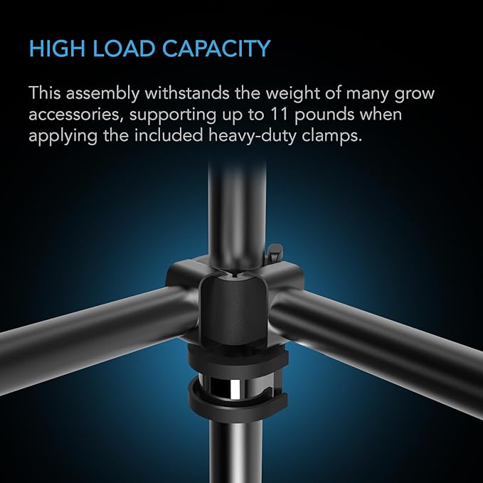 AC Infinity Heavy-Duty Grow Tent Mounting Bars 2x2', High Airflow CFM Kit Prevents Walls from Sucking in, Trellis and Supplemental Lights Mounting for All 2x2 Indoor Grow Tents