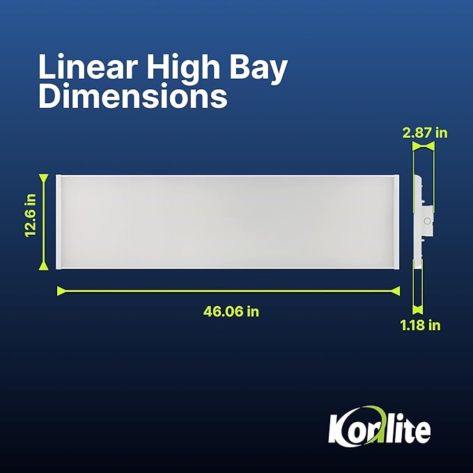 4 FT Linear LED Shop Lights, 225W, 30,626LM Bay Ceiling Shop Light for Commercial & Industrial Use, Non-Maintenance Shop Lights for Workshop, Garage Light, 5000K Daylight, Dimmable 1-10V