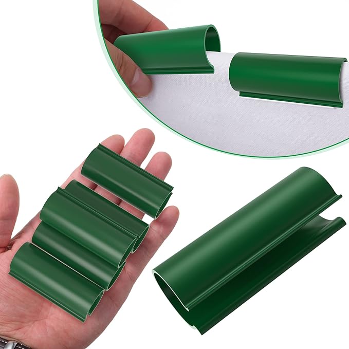 Jetec 64 Pieces Pool Cover Clamps for Above Ground Pools PVC Pipe Clips for Greenhouses, Row Covers, Shelters, Bird Protection, 2.4 Inches Long(1/2 Inch,Green)