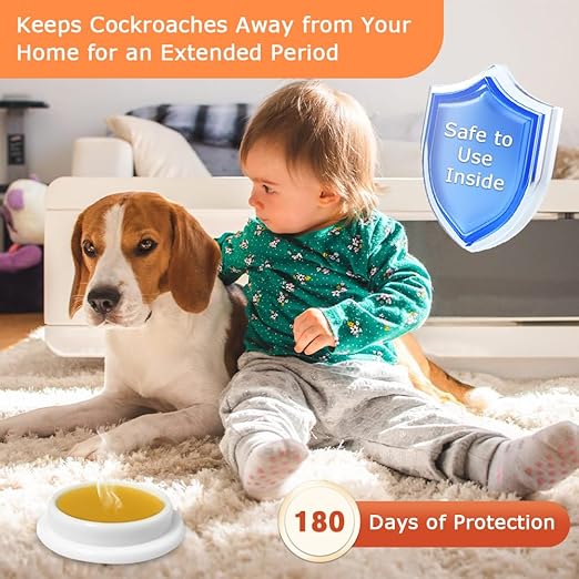 64 Pack Cockroach Gel Bait, Highly Effective Roach Gel Bait Indoor Infestation Solution, Fast Acting Cockroach Killer Indoor Home Kitchen Use, Easy to Apply & No Mess Roach Bait, Long-Lasting