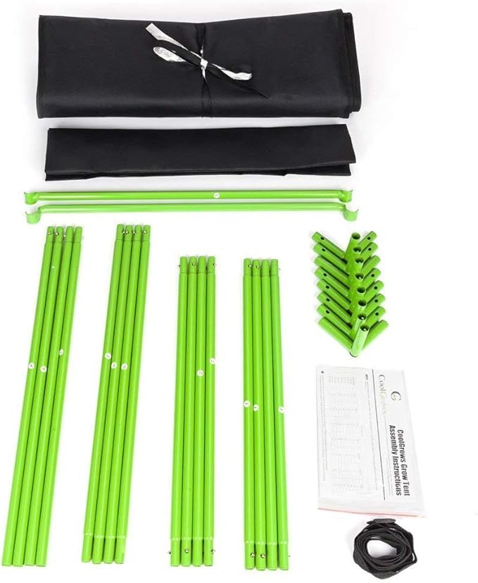 Grow Tent, 2x2 Feet Mylar Grow Tent with Obeservation Window and Floor Tray for Indoor Plant Growing (24"x24"x36")