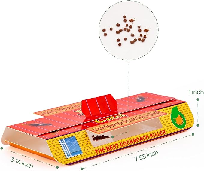16 Pack Roach Trap, Sticky Glue Cockroach Traps Indoor Home, Pest Control Traps for Cricket Ants Spiders, Kids & Pets Friendly (Roach Traps 16 Pack)