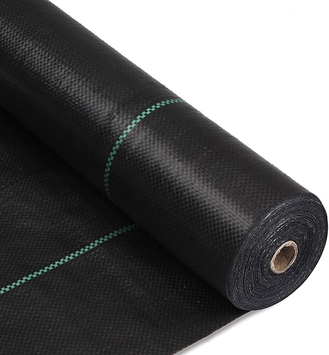 4PCS 6tx100ft Weed Barrier Landscape Fabric Heavy Duty, Weed Gardening Ground Cover Mat, Weed Control Garden Cloth, Woven Geotextile Fabric for Underlayment, Commercial Driveway Fabric, Black