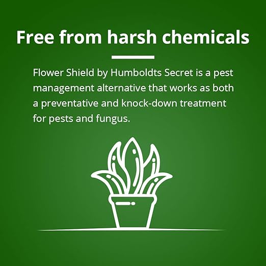 Humboldts Secret Flower Shield | Insecticide, Pesticide, Miticide, Fungicide | Bug Spray for Plants | Spider Mite & Powdery Mildew Control | Indoor & Outdoor | Houseplant & Garden | 2 Ounce