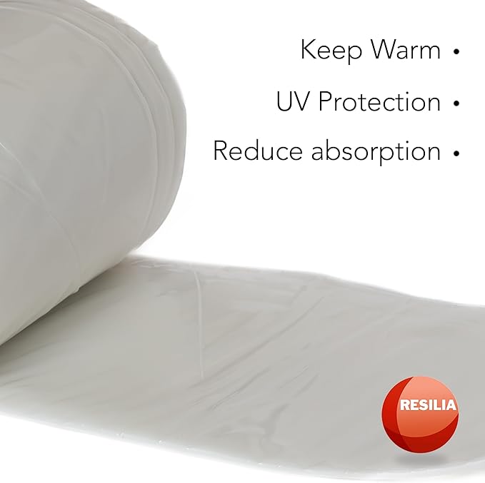 RESILIA Clear Greenhouse Sheeting - UV-Protected, Heavy-Duty Gauge Outdoor Polyethylene Cover for Weatherproofing Greenhouses, Garden, Plants, 6.5-Foot by 10-Foot Roll, 6-Mil Thick, Made in The USA