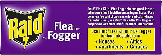 Raid Flea Flogger Plus Killer, Kills Fleas and Hatching Eggs 3 Count (Pack of 2)