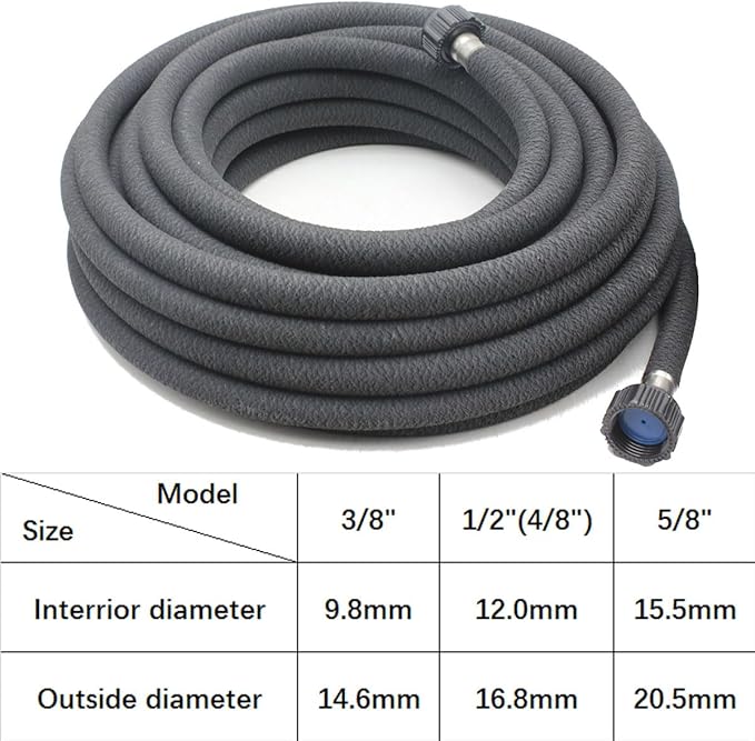 Soaker Hose 15ft Saves 70%Water Perfect Delivery of Water Great for Garden Flower Bed (5/8inch)… (5-8-15ft)