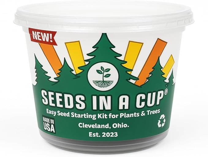 Wisteria Plant Grow Kit Indoor/Outdoor Starter Kit for Educational Growing | Great Gift Idea with Plastic Planter