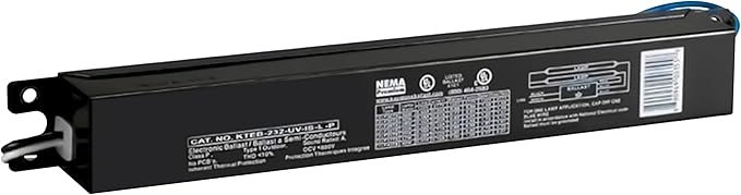 OHLECTRIC Replacement for Keystone KTEB-232-UV-IS-L-P 2 Lamp T8 Electronic Fluorescent Ballast with Low Light Output | 120-277V Input with Instant Start Operation | 0.78 Ballast Factor, UL-Approved