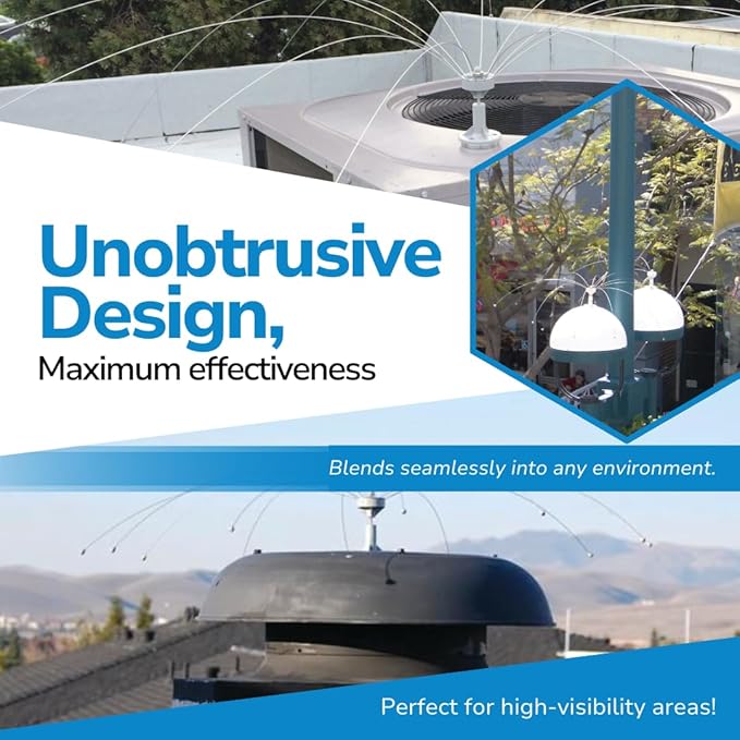 Bird Barrier Daddi Long Legs - 4 Ft | Scare Birds Away with Innovative Bird Spider Design | Bird Deterrent for Outside | Easy Installation on Roofs, Boats & HVAC Units | Durable Stainless Steel/Delrin