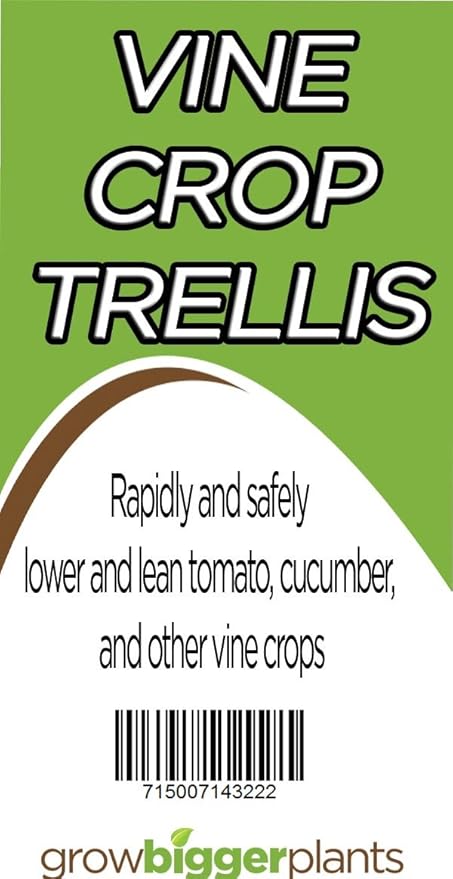 growbiggerplants RollerHook Tomato and Vine Crop Trellis, Metal (50 Pack) - EBook Included