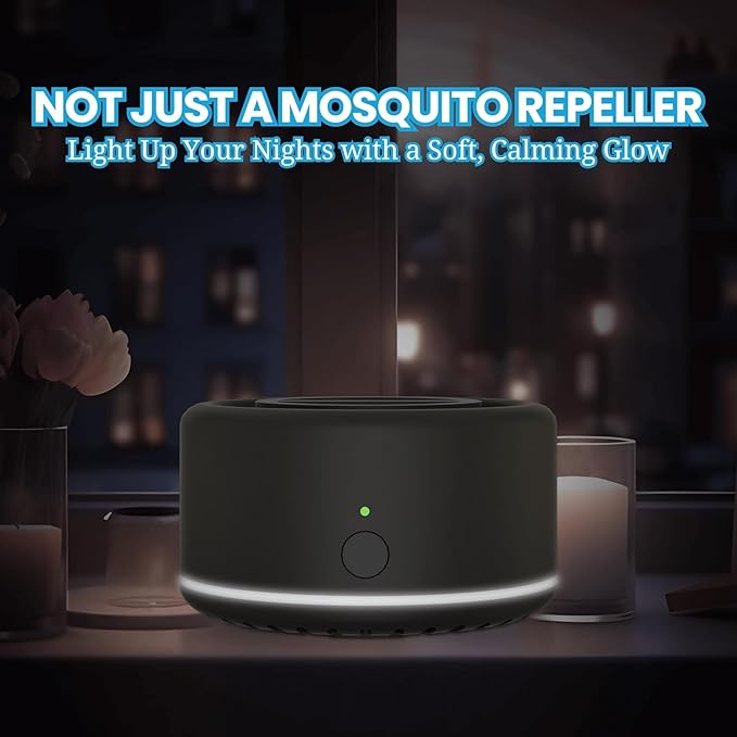 Mosquito Repellent Outdoor Patio Rechargeable Portable Insect Repeller Indoor 30 ft Bug-Free Protection Mosquitoes Repellant Device Camping Hiking Outing (2 Refills)