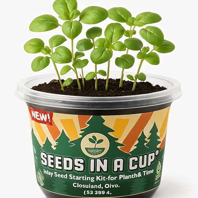 Wisteria Plant Grow Kit Indoor/Outdoor Starter Kit for Educational Growing | Great Gift Idea with Plastic Planter