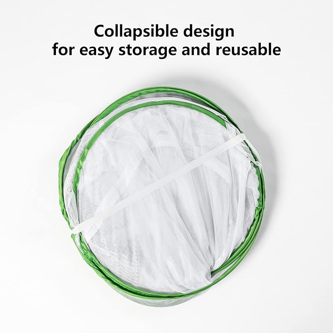 23.6" Outdoor Mesh Plant Enclosure, Plant Cover for Pests, Bird and Pest Protection Guard for Fruit, Vegetables, Flowers and Herbs Pop-Up Cage 15.7 x 15.7 x 23.6 Inches