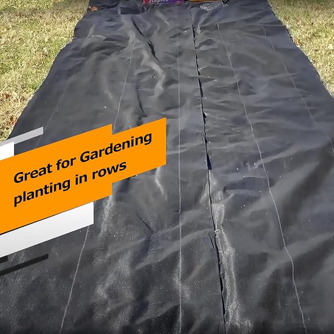 Ashman Landscape Fabric Weeds Blocking Mat 3' x 100', Heavy-Duty Weed Barrier Protection for Gardens and Landscaping