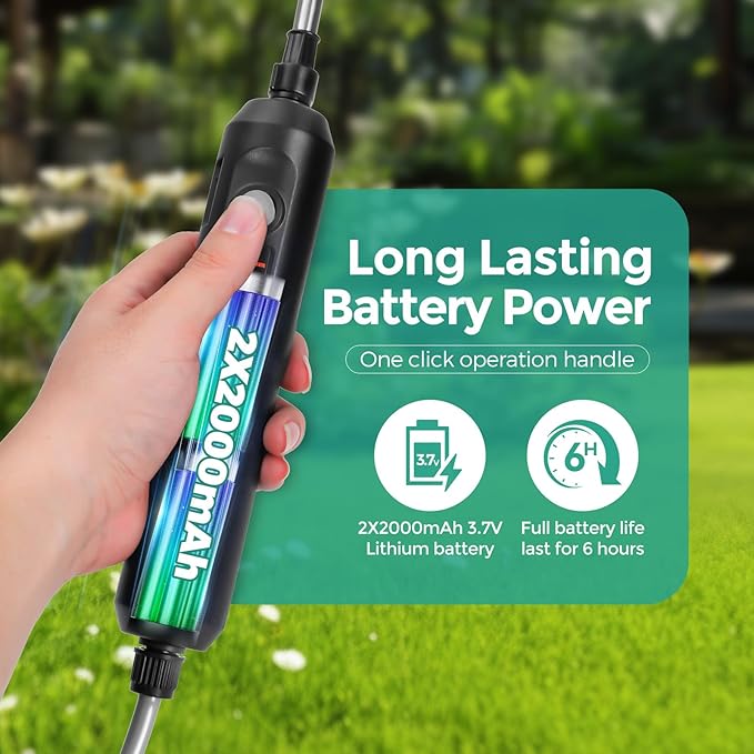 Garden Sprayer 2 Gallon,Battery Powered Sprayer with 5 Mist Nozzles,Telescopic Rod Electric Backpack Sprayers in Lawn & Garden