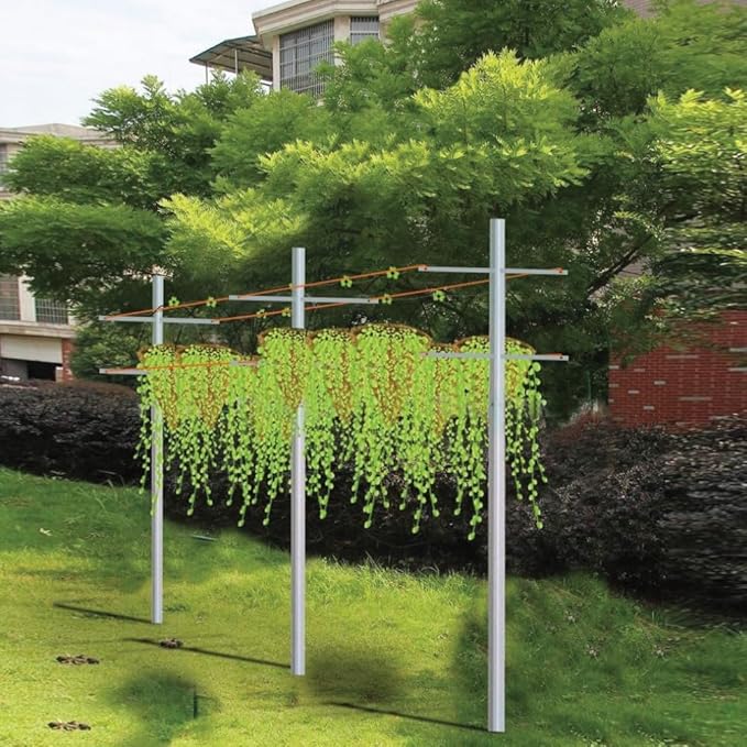 Agfabric 2pack 7ft T-Type Garden Trellis for Climbing Plants Outdoor, Fiberglass Tower Trellis-Plant Support Trellis Perfect for Berries, Tomatoes, Cucumbers to Climb