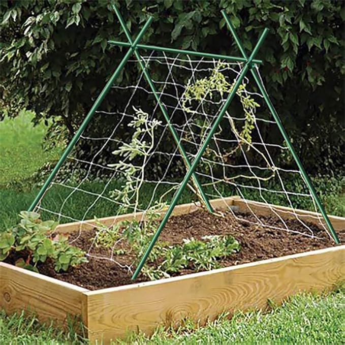 Garden Stakes 5-Ft for Climbing Plants Supports Pole 10 Pack Rust-free Plant Sticks Fence Post