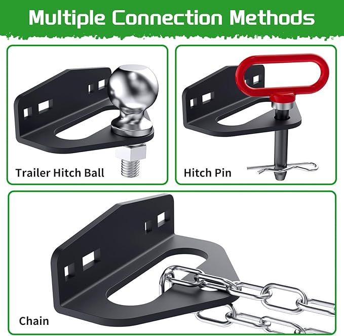 Zero Turn Mower Trailer Tow Hitch,Heavy Duty Steel Lawn Trailer Mount,Compatible with Many Models Lawn Mower, Tractor, Golf Cart, ATV Etc