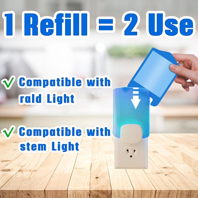 ZVVN 4 Pack Refill Cartridges Kit for Plug-in Blue Light, for Stem Light, Replacement Glue Cards (4 Pack)