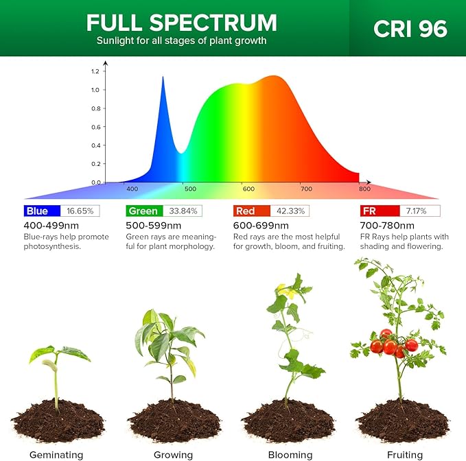 SANSI Plant Stand with Grow Light, 4-Tier 4000K 144W, Full Spectrum Indoor Greenhouse DIY Plant Shelf with T8 Plant Lights Growing Lamp, Flower Pot Stand Display Rack with Wheel Mechanical Timer