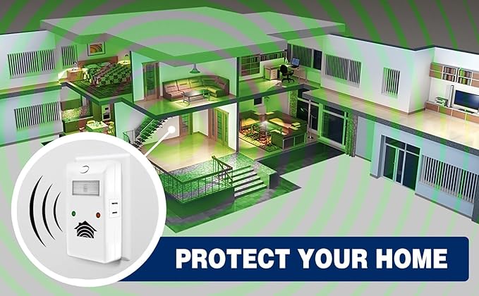 RIDDEX Power Plus Insect Repellent | Plug in, Mouse Deterrent - Pest Control for Defense Against Rats, Mice, Roaches, Bugs and Insects | Control Pests with No Toxins with Side Outlet | 3-Pack