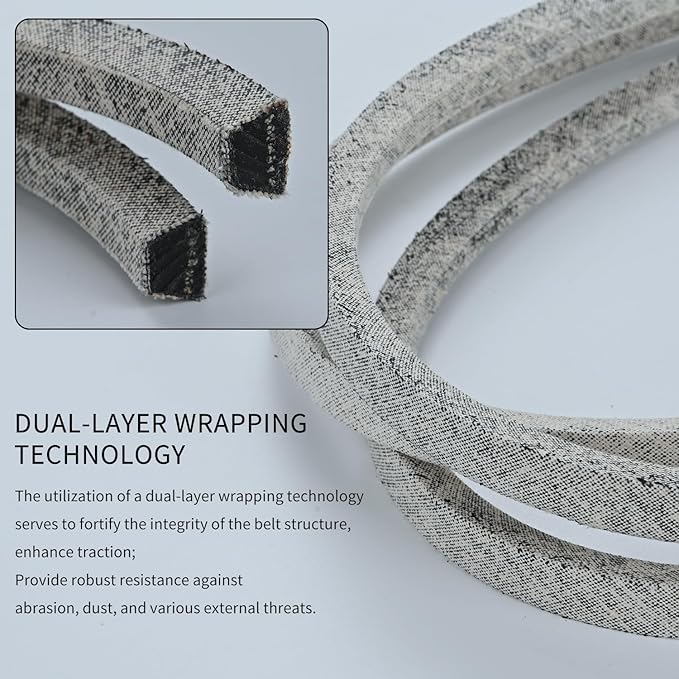 0.5x146 Mower Belt GX26422 for John Deere Z325E, Z330R, Z355R, Z375R, Z330M, Z355E, Z365R ZTrak Zero Turn Mowers, Durable Kevlar Lawn Mower Drive Belt GX26422