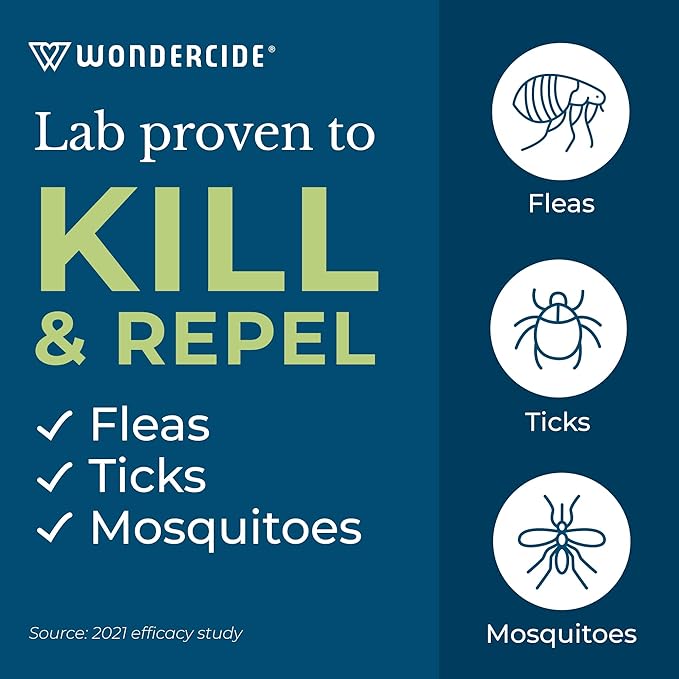 Wondercide - Flea, Tick & Mosquito Spray for Pets and Home with Natural Essential Oils - Killer, Control, Prevention, Treatment - Lemongrass 16 oz