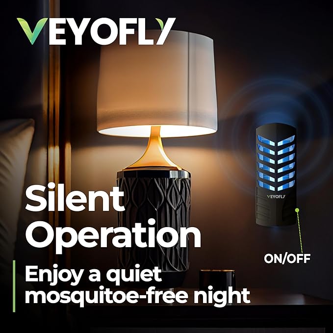 VEYOFLY Fruit Fly Traps for Indoors, Fly Trap Indoor, (1 Device + 3 Refills) Fly Catcher Indoor, Gnat Traps for House Indoor, Fly Trap, Plug in Light Flying Insect Trap, Bug Killer