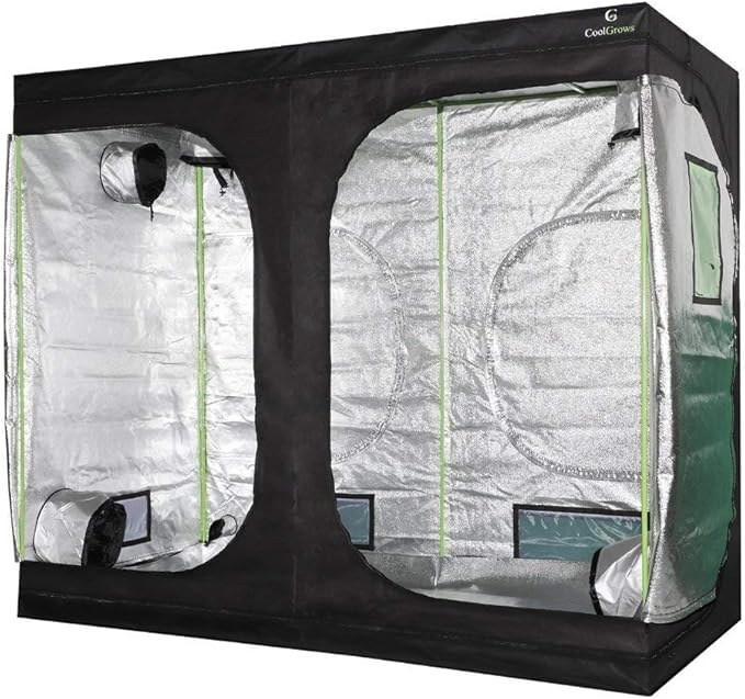 Grow Tent, 8x4 Feet Mylar Grow Tent with Obeservation Window and Floor Tray for Indoor Plant Growing (96"x48"x80")
