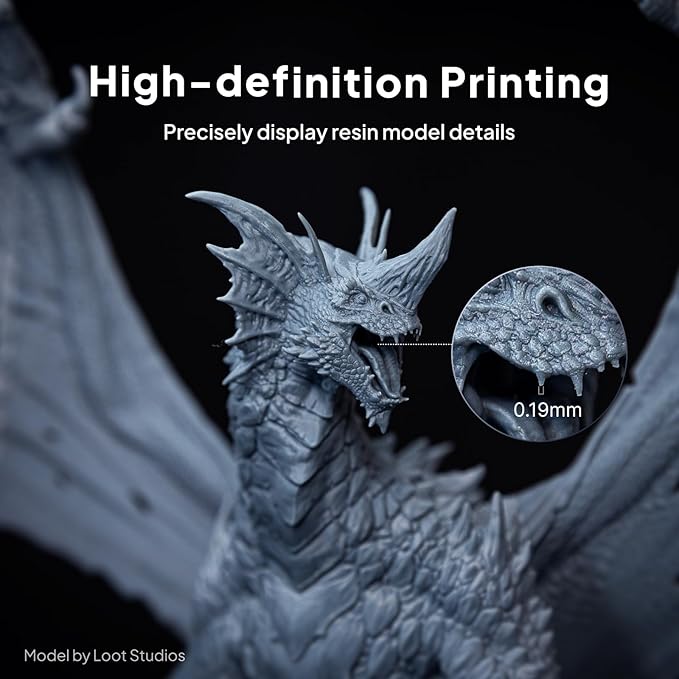 ELEGOO Saturn 4 Ultra 16K Resin 3D Printer with 10" 16K Mono LCD and Flip-up Lid, Smart Tank Heating at 30 °C, 150mm/h High Speed Printing, Large Printing Size of 8.33x4.66x8.66 Inches