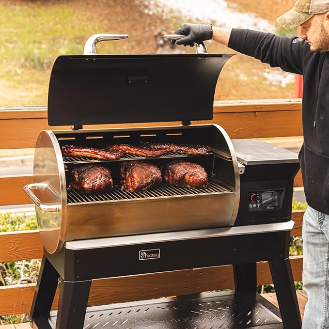 recteq Pellet Grill - Deck Boss 800 Wi-Fi Enabled Electric Pellet Smoker Grill Bundle, Deck Boss + Grilling Basics Bundle