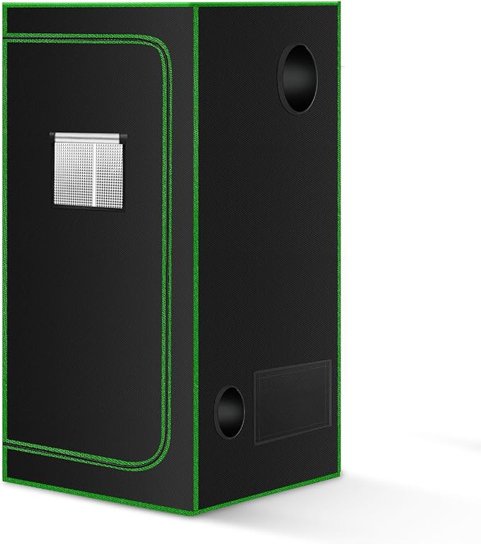 MELONFARM Small Grow Tent for Aerogarden,18”x18”x55” ,Hydroponics Growing System ,Highly Reflective 600D Diamond Mylar Canvas with Ventilation window and Floor Tray for Hydroponic Indoor Plant Growing