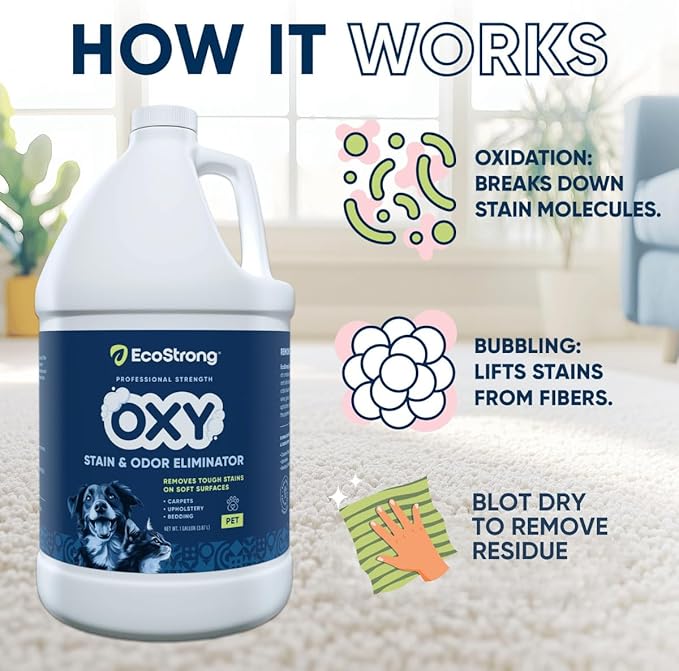 Pet Carpet Cleaner | Works Faster and Better than Pet Enzyme and Orange Based Solutions | Best Carpet Cleaner Spray for Pet, Dog, Cat Urine Stains and More (160 Fl Oz)