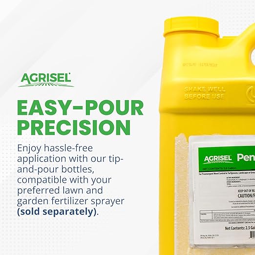 Pendi Hydrocap Weed Killer, Pre-Emergent Formula, Effective on 40+ Broadleaf Weeds and Grasses, No-Stain, Mixes Easily, Pet Safe, Includes 3-Pack of Agrisel Protective Gloves, 320 Ounces