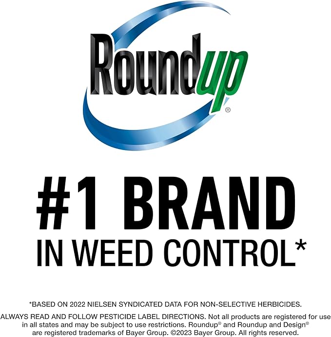 Roundup Weed and Grass Killer₄ Concentrate, Use Around Flower Beds and Trees, on Walkways, and in Other Areas in Yards, 64 fl. oz.