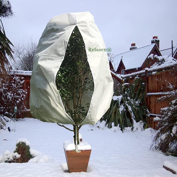Plant Covers Freeze Protection,90”H X75”W 2.2oz Frost Blankets for Outdoor Plants Frost Cloth with Zipper Drawstring-Protect Trees Shrubs from Cold Frost Wind Pest