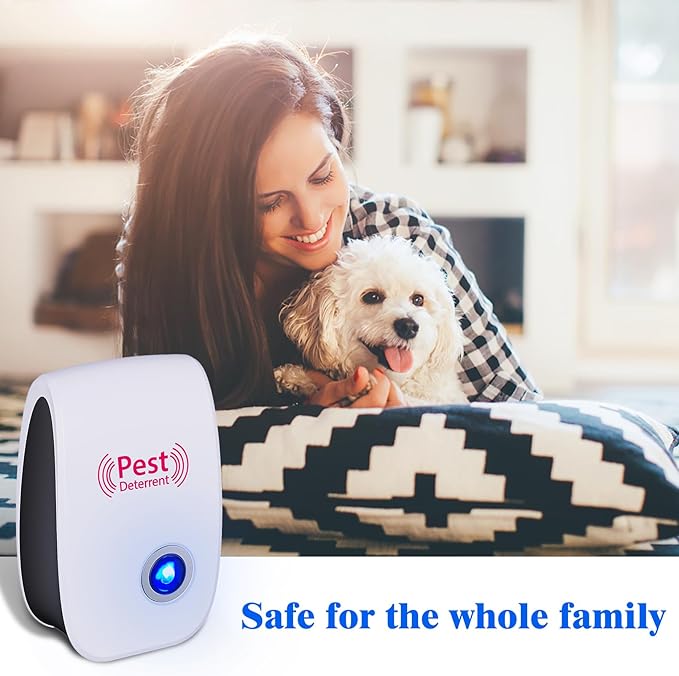 8 Pack Ultrasonic Rat Repellent, Electronic Mosquito Spider Repellent, Cockroach Killer Indoor Home, Pest Ultrasonic Plug in for Insect, Mice, Spiders, Ants, Bugs, Rodent