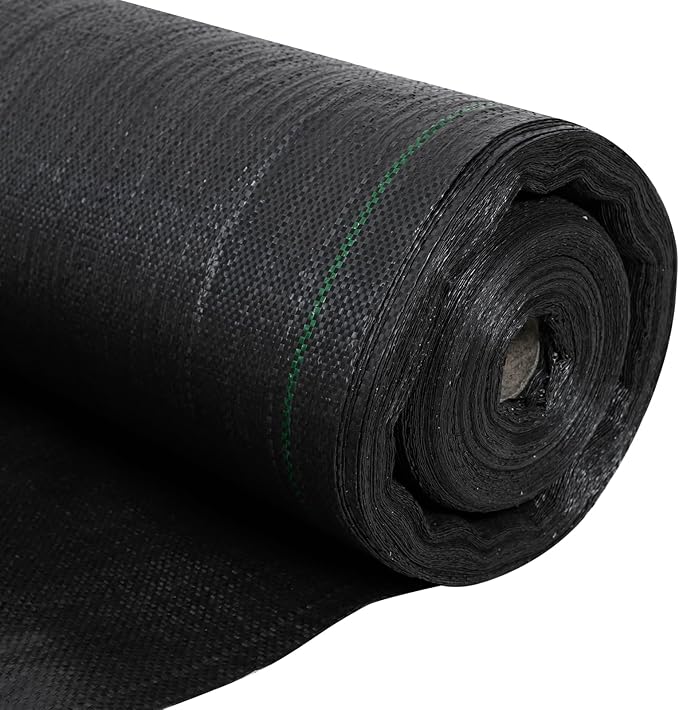 4ft x300ft Black Weed Barrier Landscape Fabric Heavy Duty 3.2OZ French Drain Fabric Ground Cover Weed Cloth for Erosion Control,Outdoor Gardening Weed Control Mat