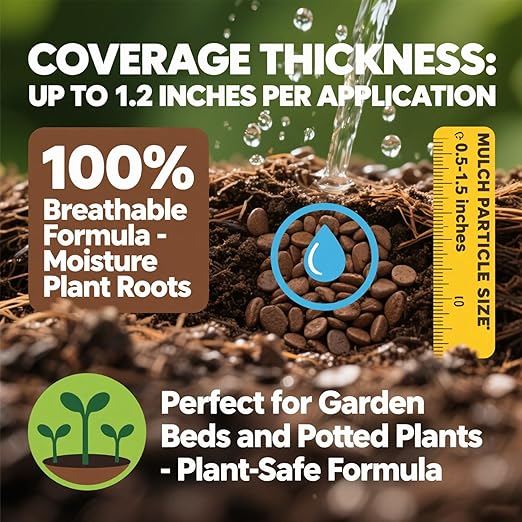 Mulch Glue for Landscaping - 32 OZ Long-Lasting Adhesion Rock Glue for Landscaping, Versatile Weatherproof Easihold Gravel Binder for Gardens, Landscapes, Pathways, Bark Mulch, Wood Chips, Pea Gravel