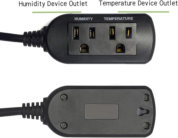 DIGITEN DHTC1011 Humidity and Temperature Controller Plug-in Thermostat Humidistat Outlet Humidity Controller Greenhouse Thermostat Cooling Heating Humidifier Dehumidifier